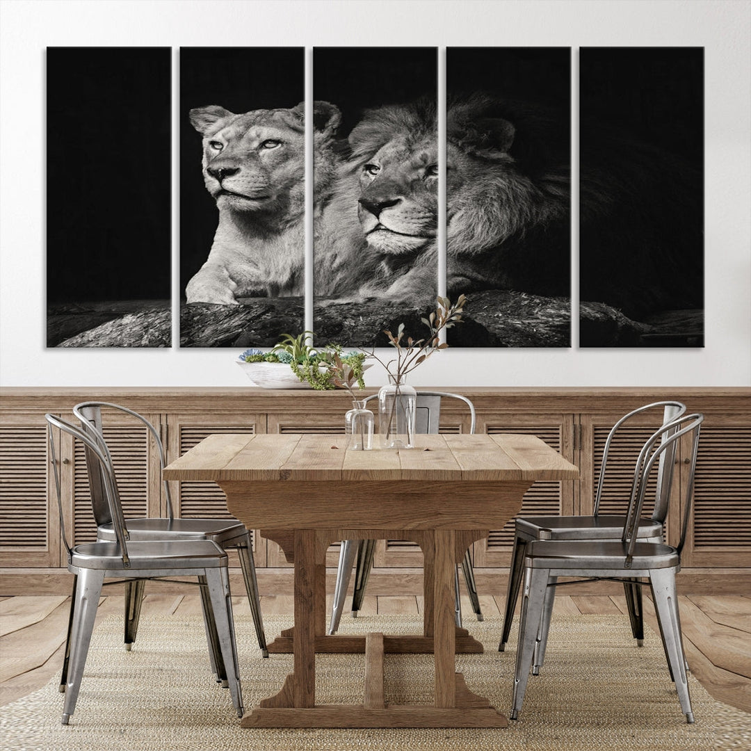 Lion Family Wall Art Canvas Print