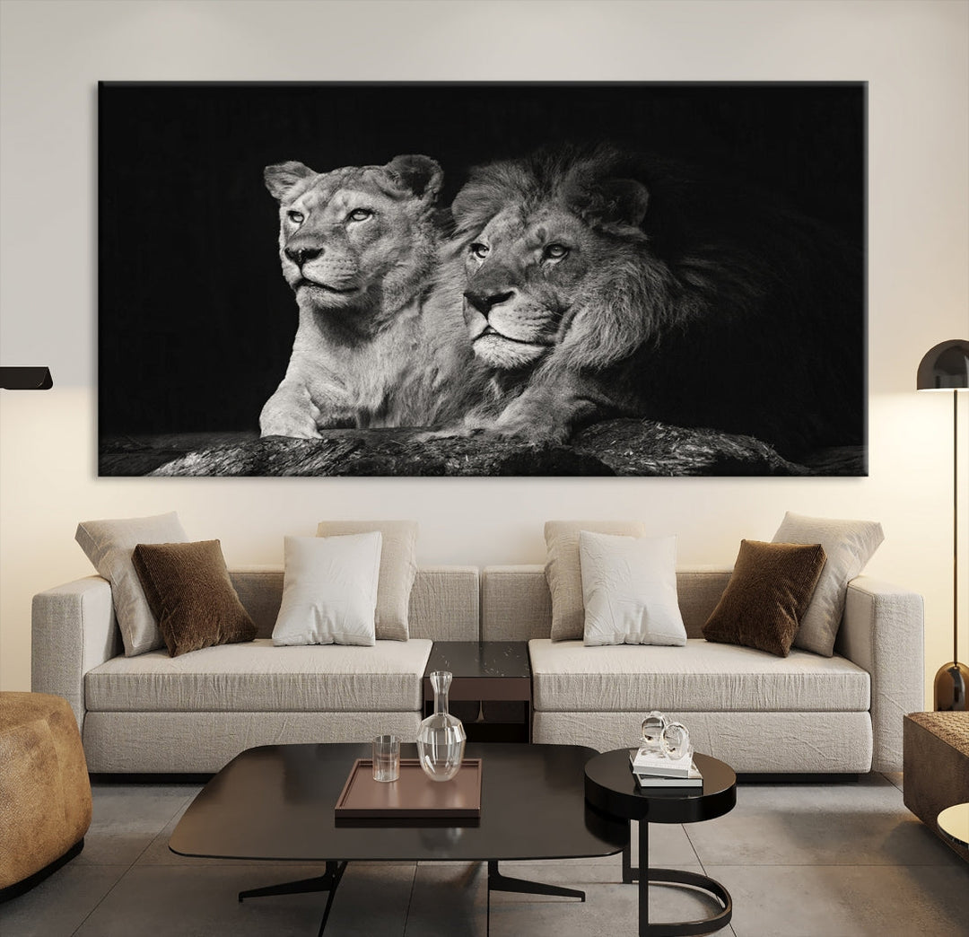 Lion Family Wall Art Canvas Print