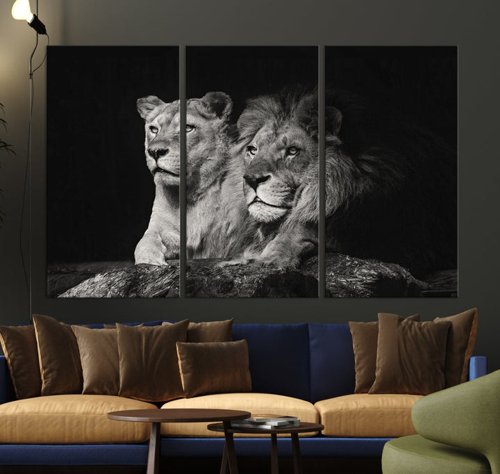 Lion Family Wall Art Canvas Print