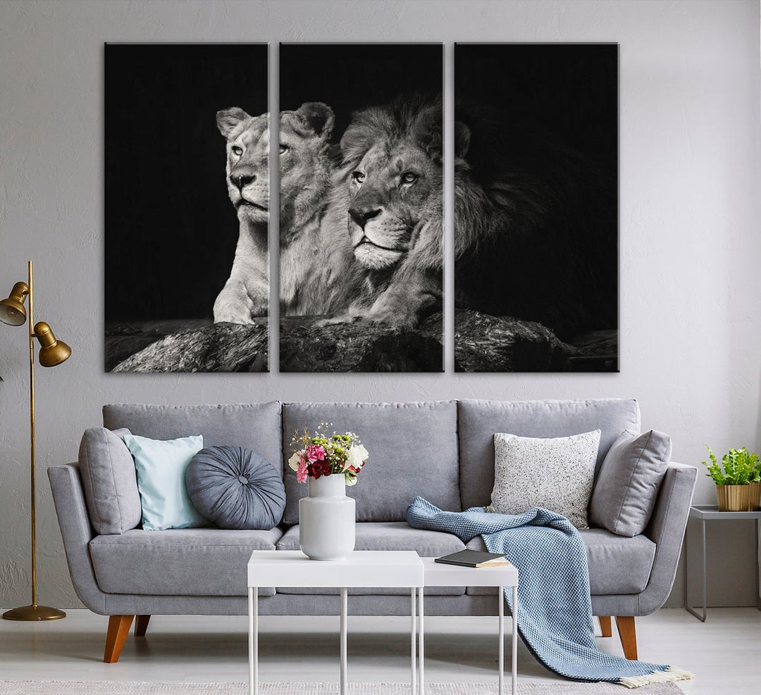 Lion Family Wall Art Canvas Print