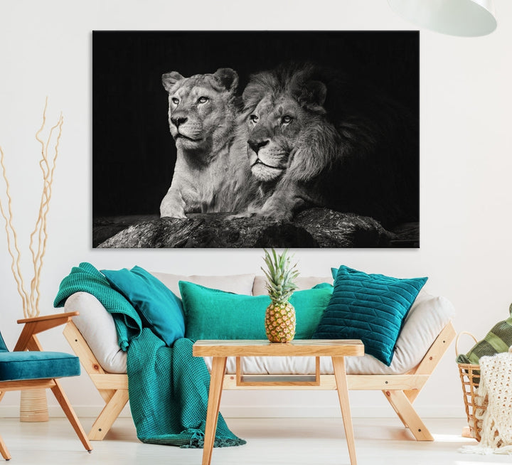 Lion Family Wall Art Canvas Print