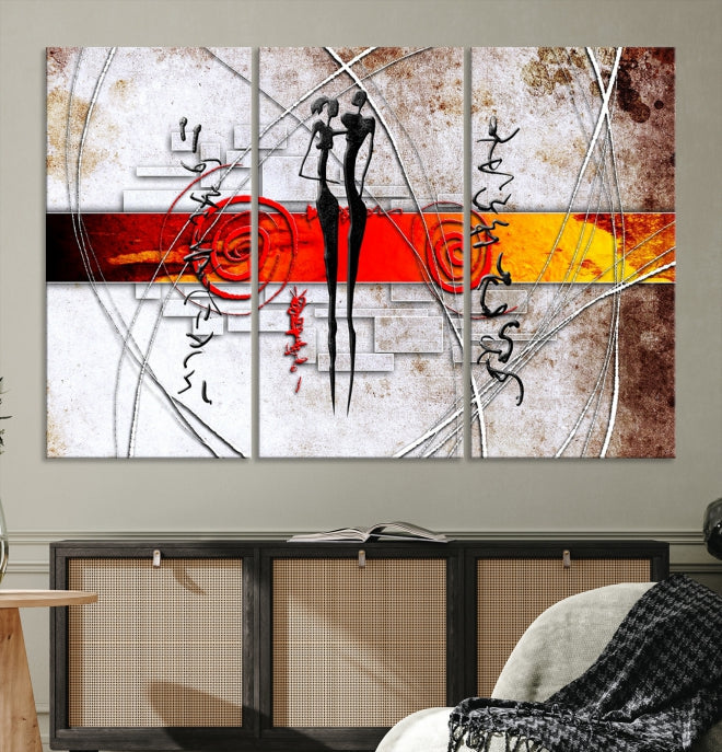 Love Abstract Painting Large Wall Art Canvas Print