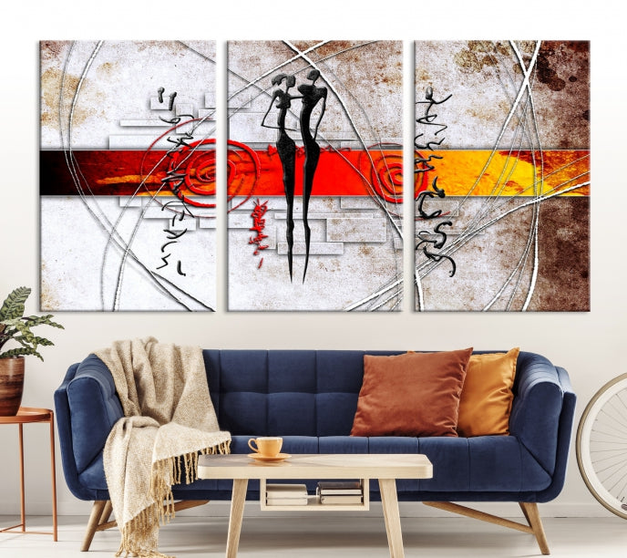 Love Abstract Painting Large Wall Art Canvas Print