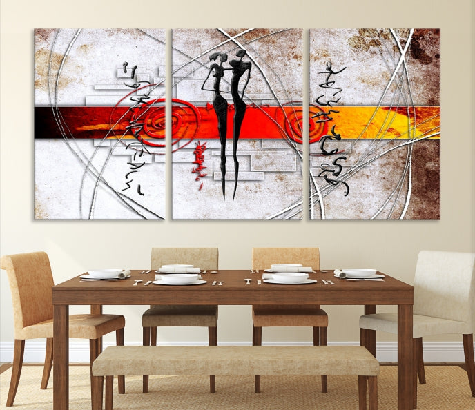 Love Abstract Painting Large Wall Art Canvas Print