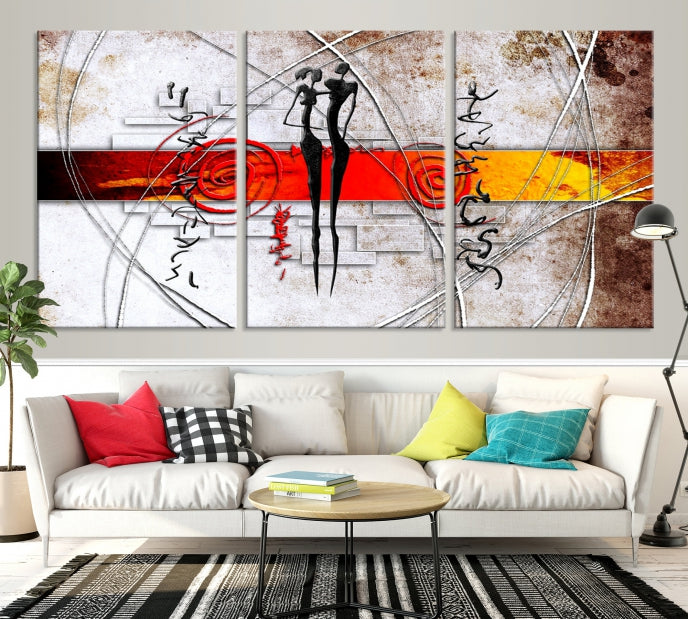 Love Abstract Painting Large Wall Art Canvas Print