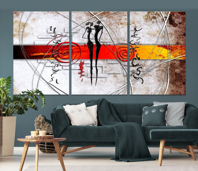 Love Abstract Painting Large Wall Art Canvas Print