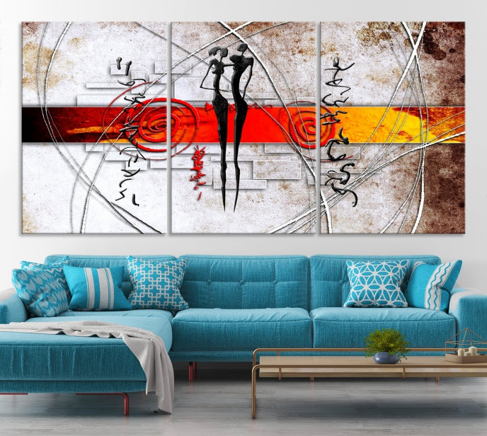 Love Abstract Painting Large Wall Art Canvas Print