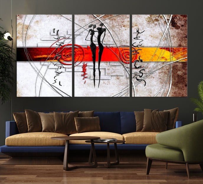 Love Abstract Painting Large Wall Art Canvas Print