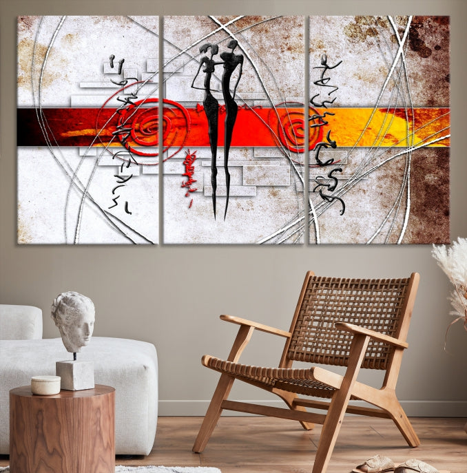 Love Abstract Painting Large Wall Art Canvas Print