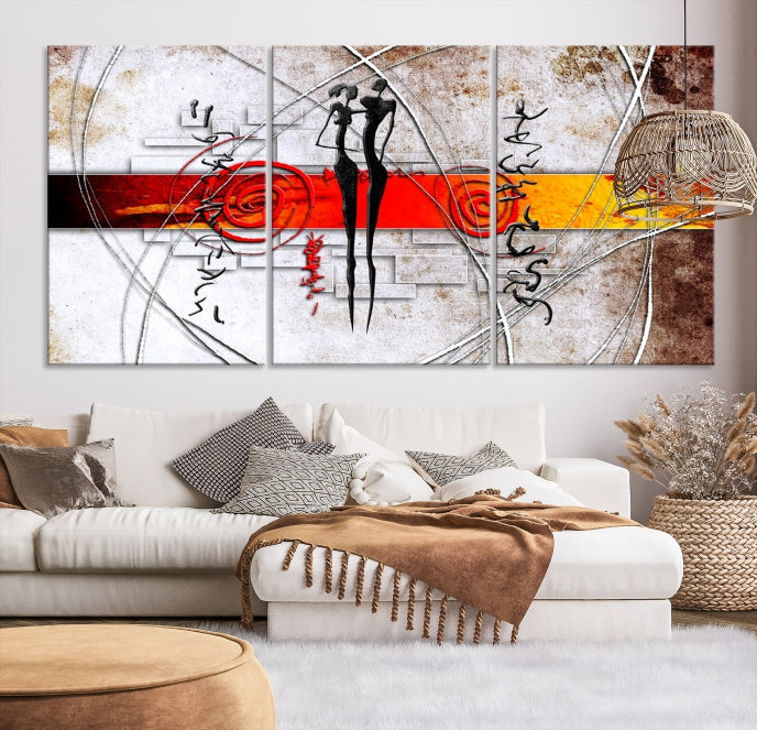 Love Abstract Painting Large Wall Art Canvas Print