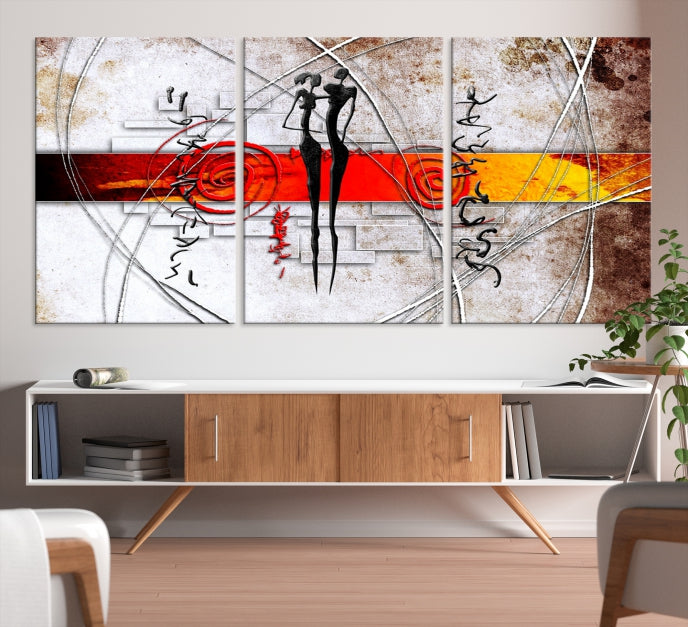 Love Abstract Painting Large Wall Art Canvas Print