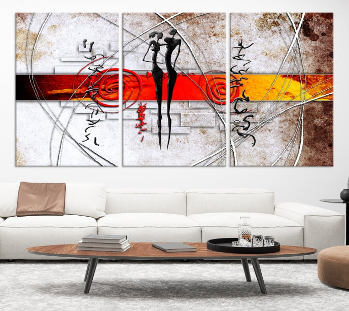 Love Abstract Painting Large Wall Art Canvas Print