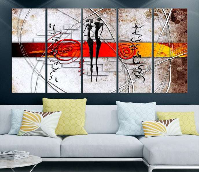 Love Abstract Painting Large Wall Art Canvas Print