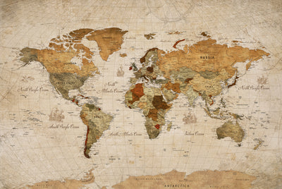 Extra Large Push Pin Travel Tracker, Framed Personalized World Map Canvas