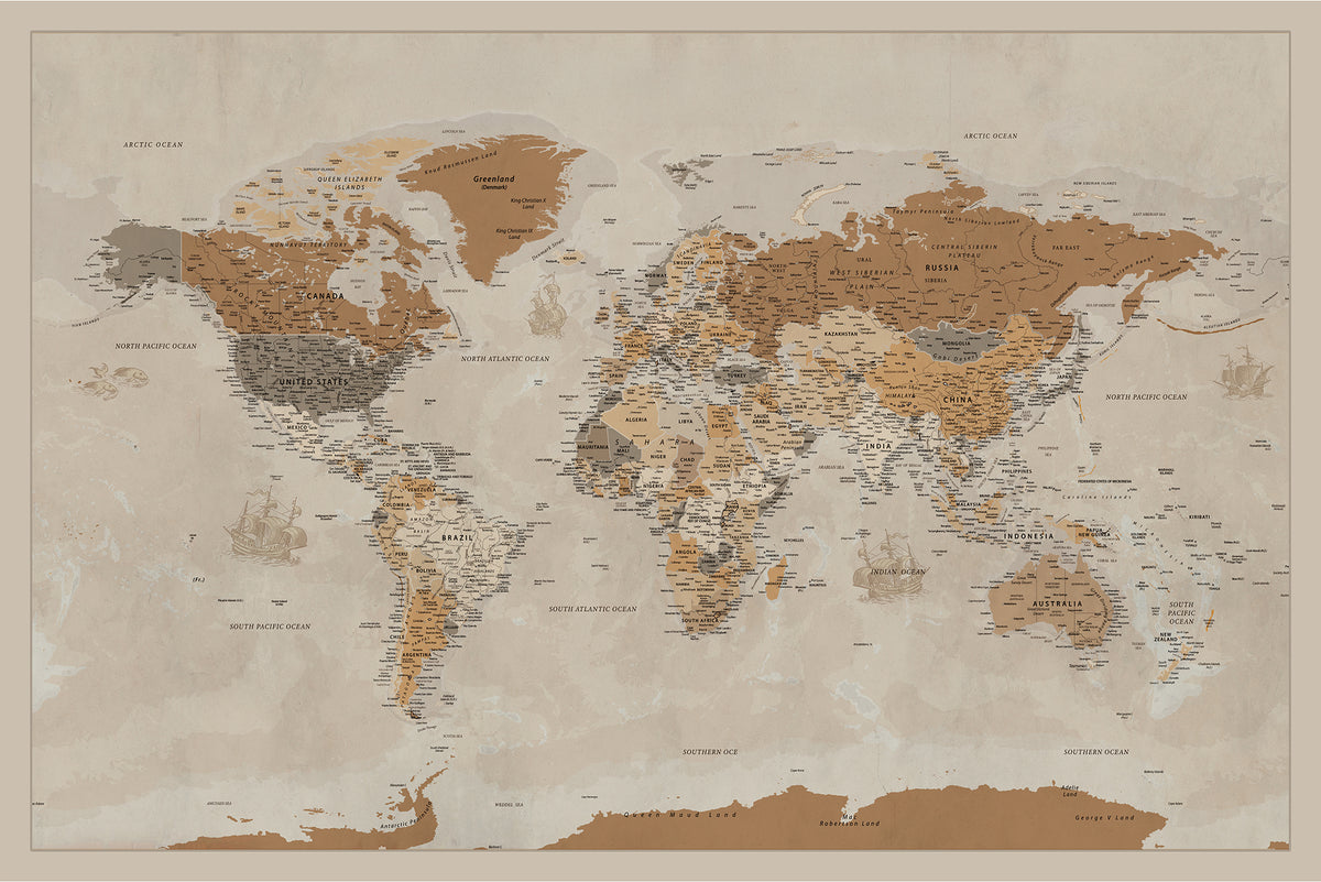 Custom World Map Canvas with Push Pins, Family Travel Tracker, Bedroom and Entryway Decor