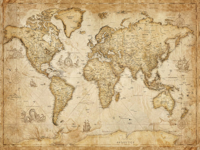 Custom Push Pin World Map Wall Art, Honeymoon and Anniversary Gift, Bedroom and Hallway Decor