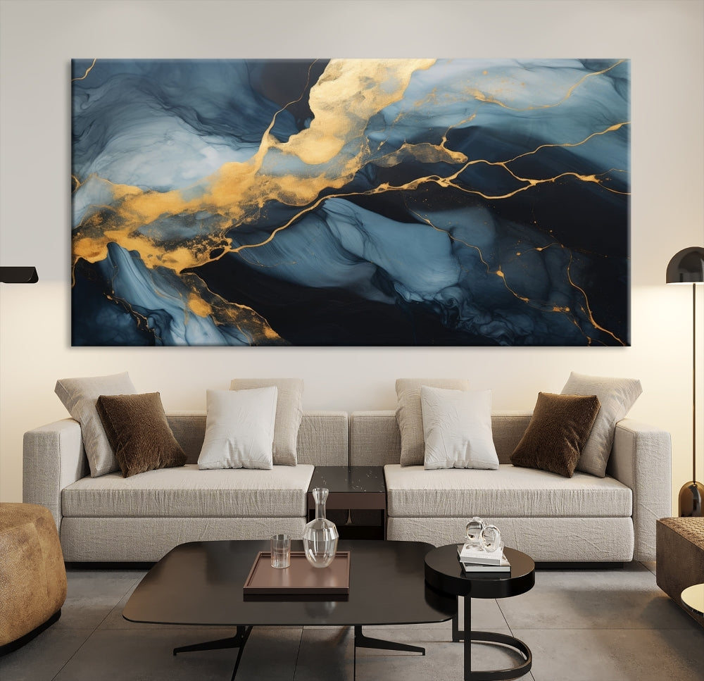 Marble Painting Canvas Wall Art Modern Abstract Home Decor Large Print Set of