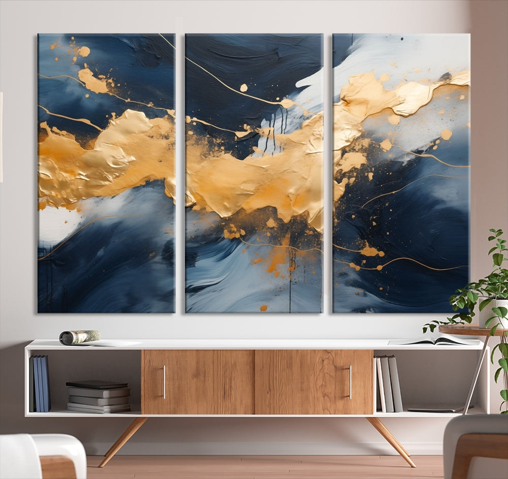 Marble Wall Art Original Canvas Print Large Abstract Interior Wall Decor