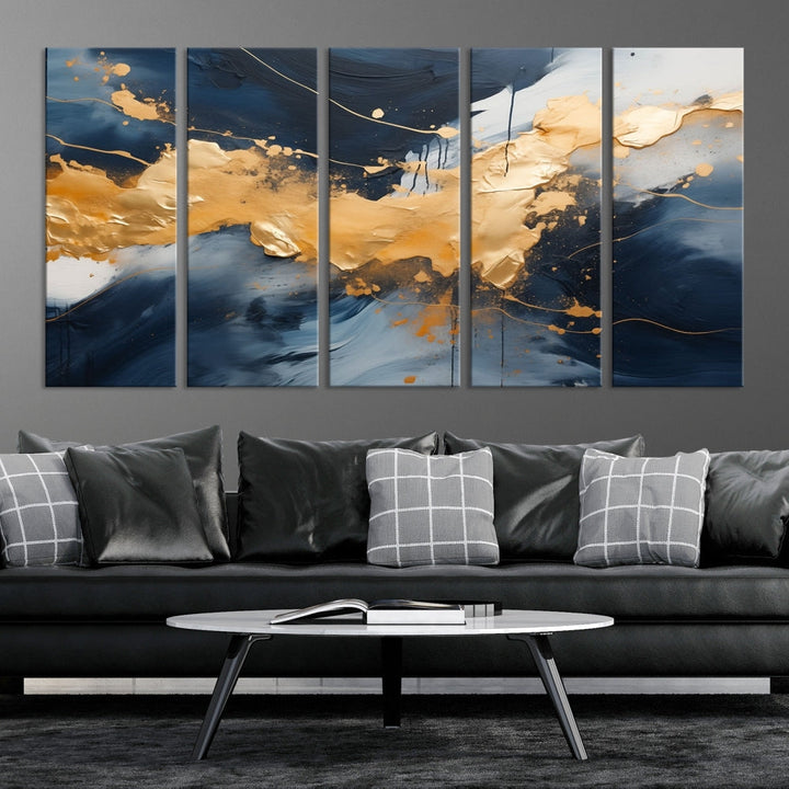 Marble Wall Art Original Canvas Print Large Abstract Interior Wall Decor