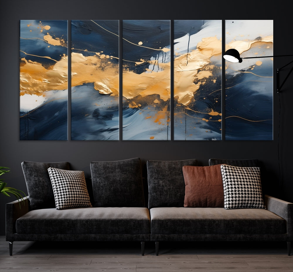 Marble Wall Art Original Canvas Print Large Abstract Interior Wall Decor