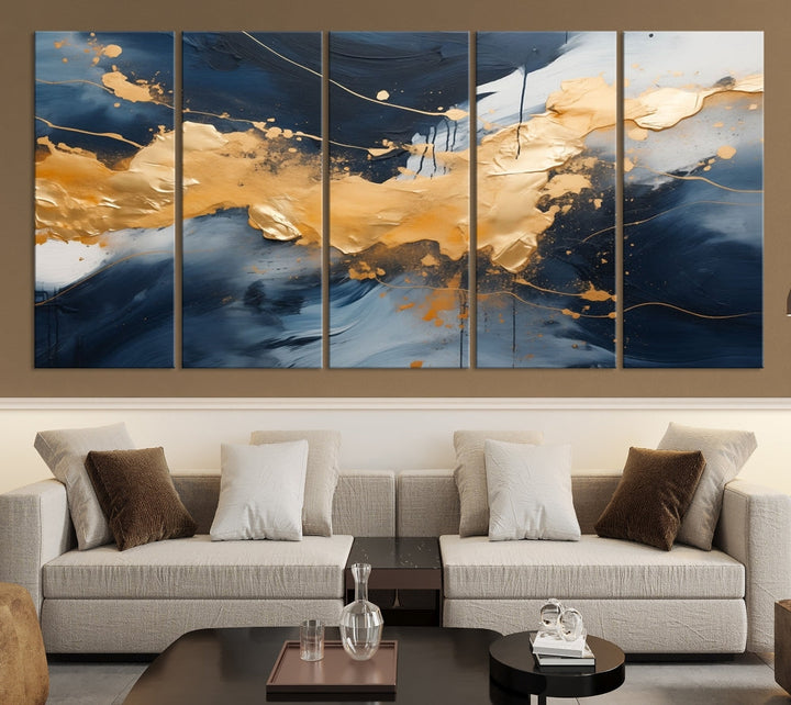 Marble Wall Art Original Canvas Print Large Abstract Interior Wall Decor