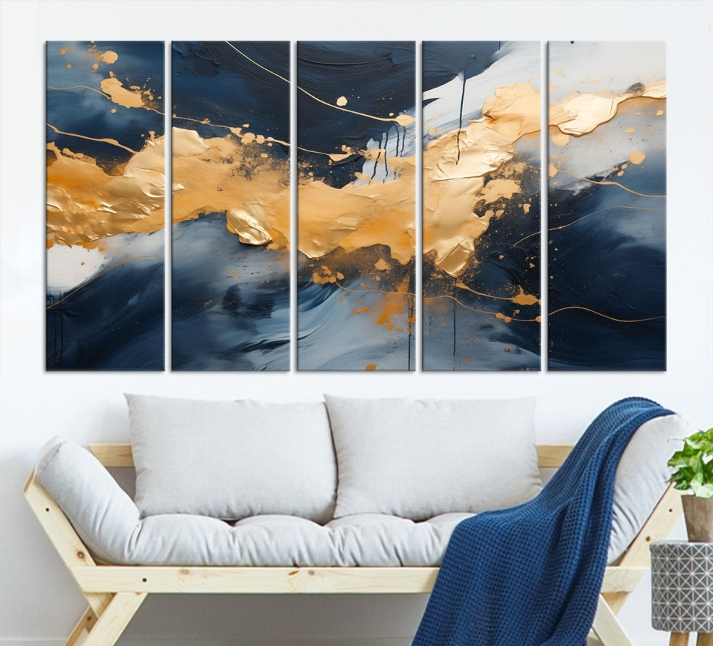 Marble Wall Art Original Canvas Print Large Abstract Interior Wall Decor