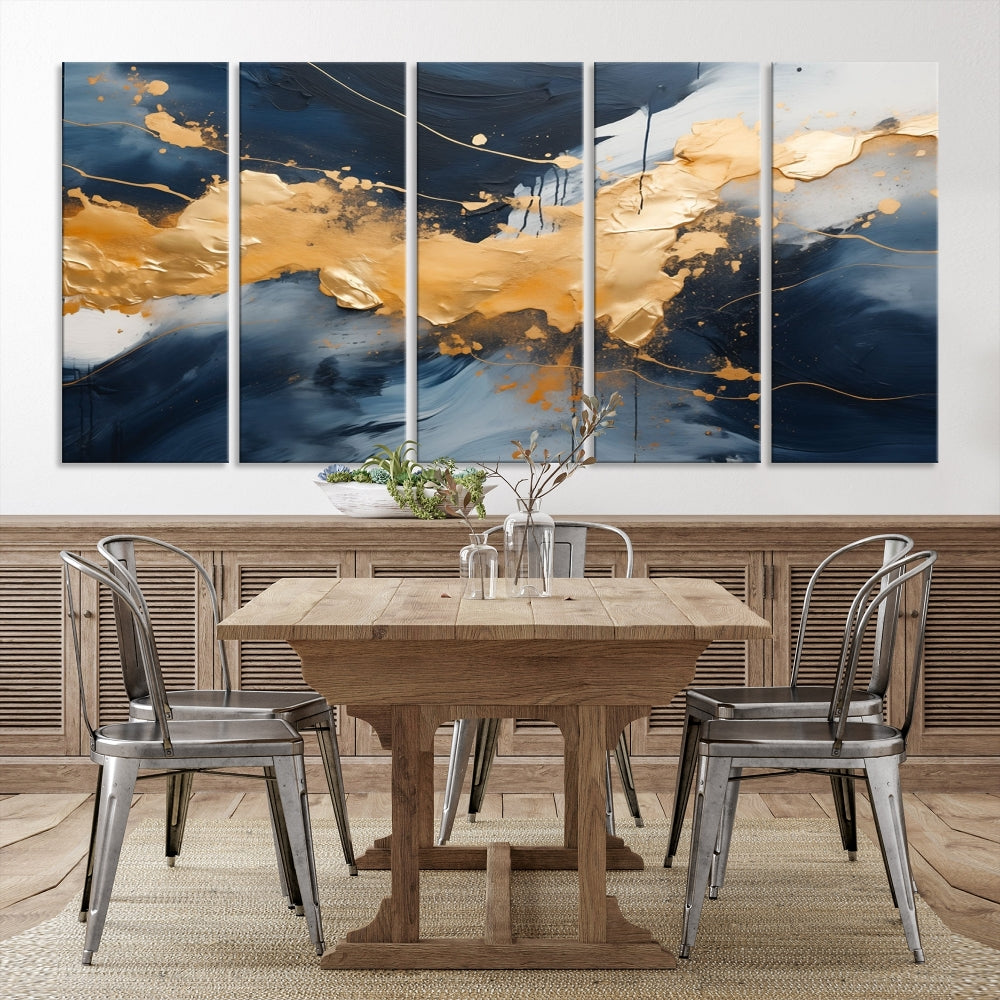 Marble Wall Art Original Canvas Print Large Abstract Interior Wall Decor