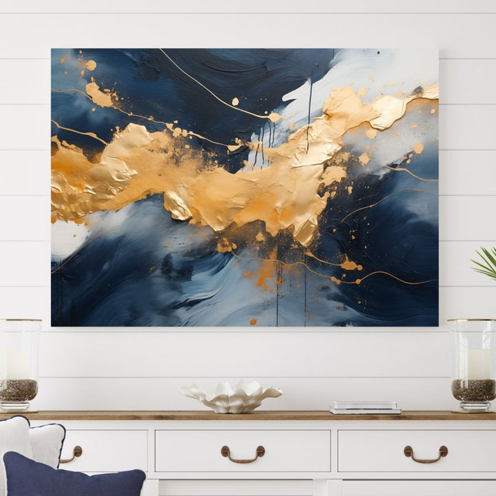 Marble Wall Art Original Canvas Print Large Abstract Interior Wall Decor