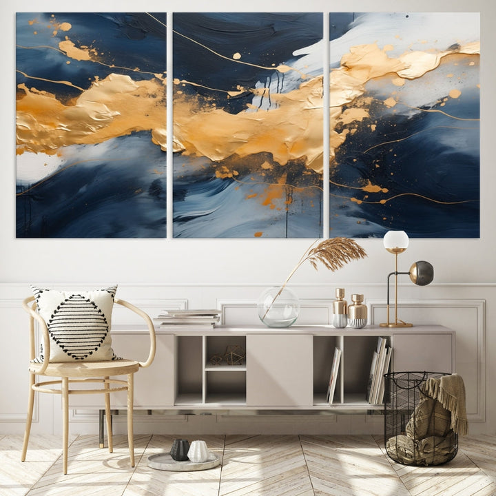 Marble Wall Art Original Canvas Print Large Abstract Interior Wall Decor