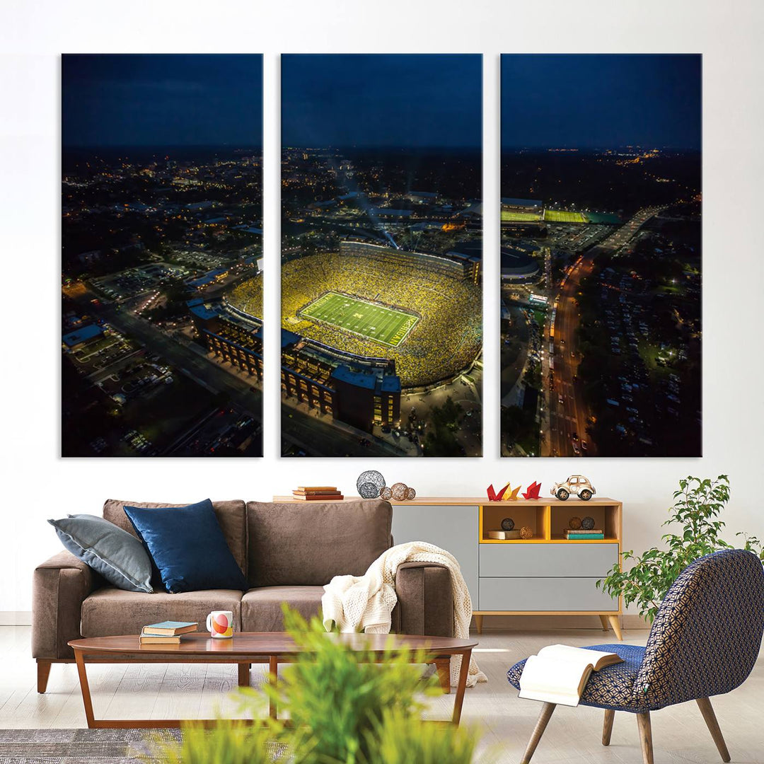 Michigan Canvas Wall Art gifts Sport Canvas Print Stadium