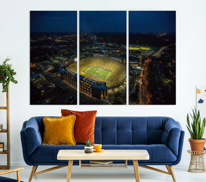 Michigan Canvas Wall Art gifts Sport Canvas Print Stadium