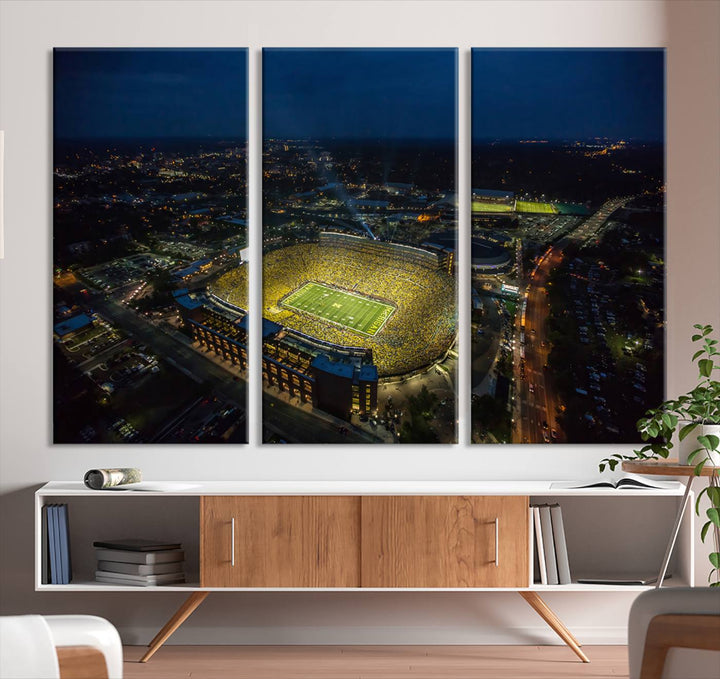 Michigan Canvas Wall Art gifts Sport Canvas Print Stadium