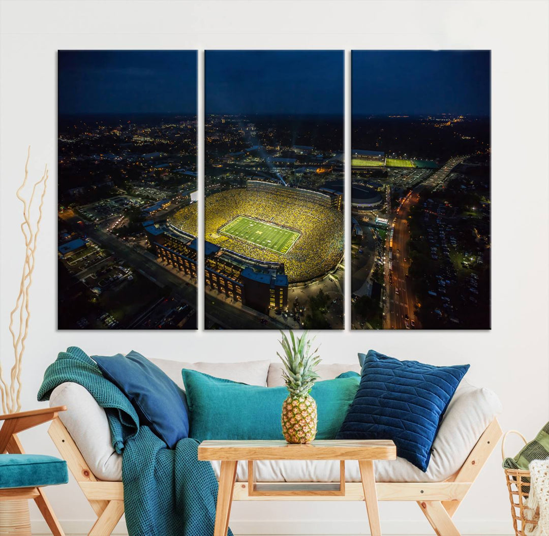 Michigan Canvas Wall Art gifts Sport Canvas Print Stadium