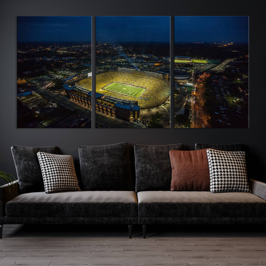 Michigan Canvas Wall Art gifts Sport Canvas Print Stadium