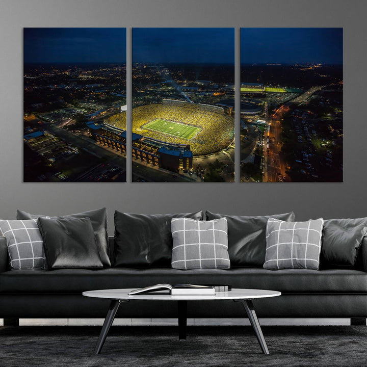 Michigan Canvas Wall Art gifts Sport Canvas Print Stadium