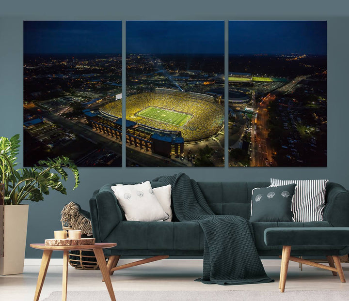 Michigan Canvas Wall Art gifts Sport Canvas Print Stadium