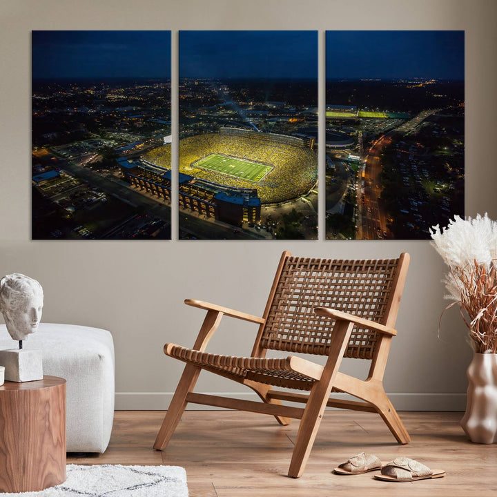 Michigan Canvas Wall Art gifts Sport Canvas Print Stadium