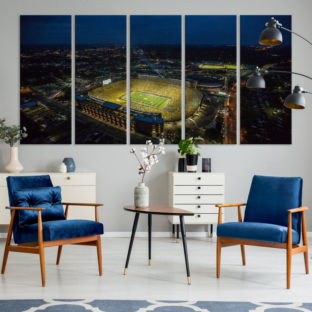 Michigan Canvas Wall Art gifts Sport Canvas Print Stadium