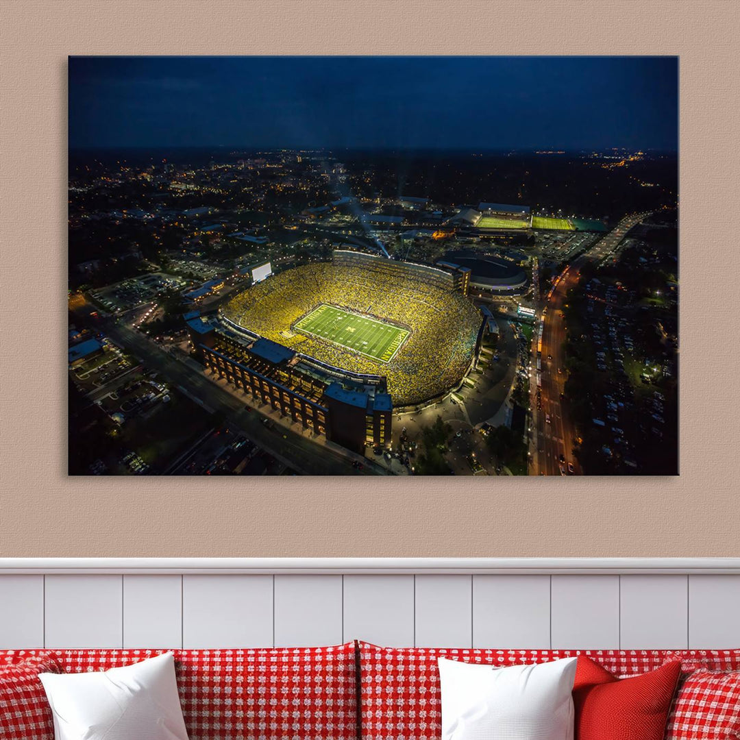 Michigan Canvas Wall Art gifts Sport Canvas Print Stadium