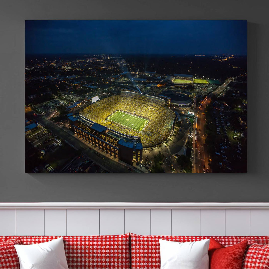 Michigan Canvas Wall Art gifts Sport Canvas Print Stadium