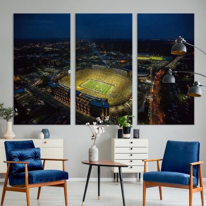 Michigan Canvas Wall Art gifts Sport Canvas Print Stadium