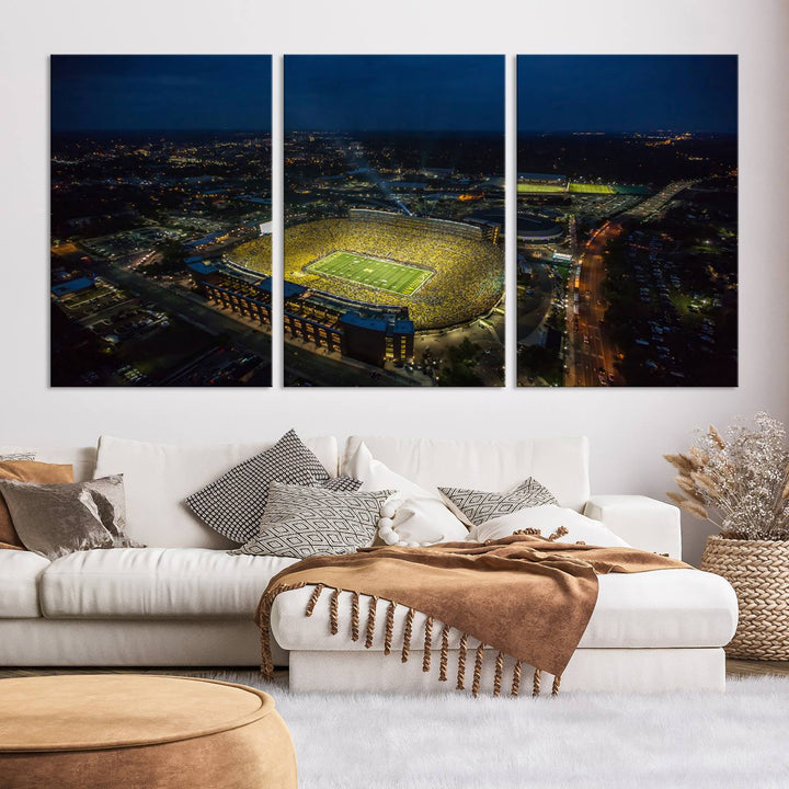 Michigan Stadium Wall Art Canvas Print