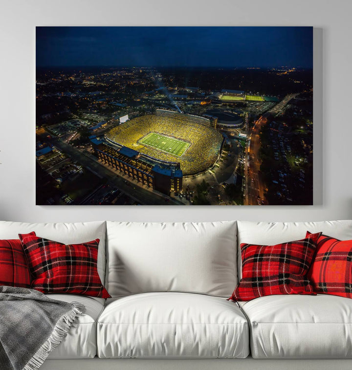 Michigan Stadium Wall Art Canvas Print