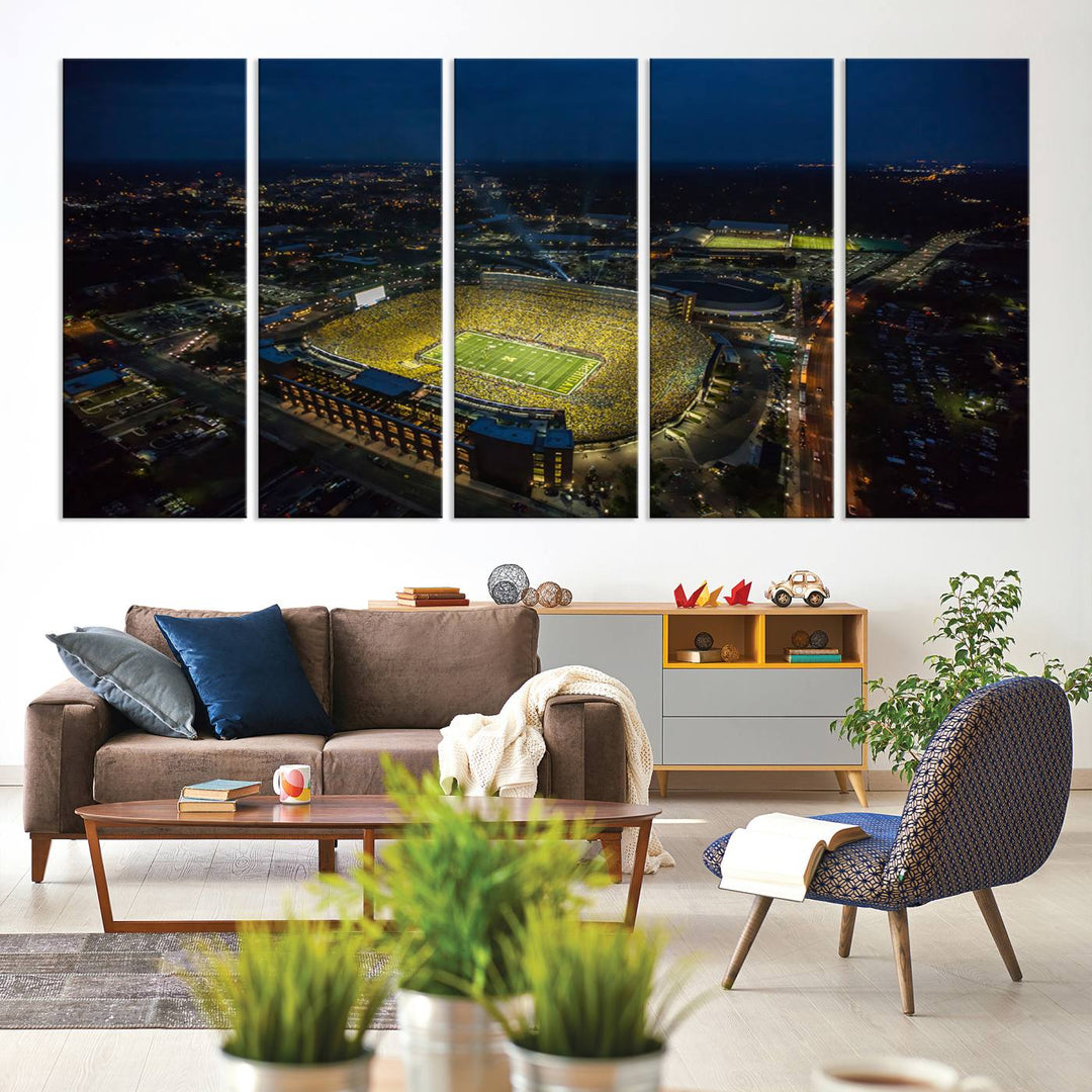 Michigan Stadium Wall Art Canvas Print