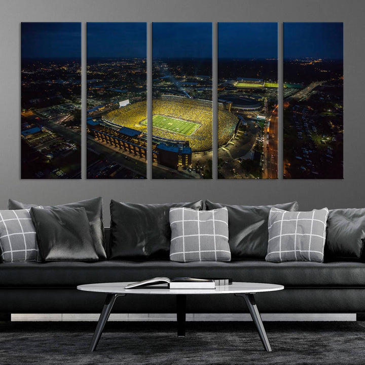 Michigan Stadium Wall Art Canvas Print