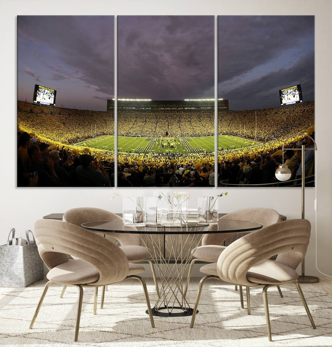 Michigan Wolverine Stadium Wall Art Canvas Print