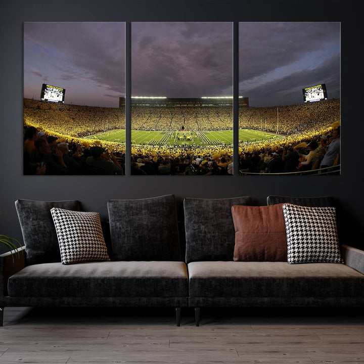 Michigan Wolverine Stadium Wall Art Canvas Print