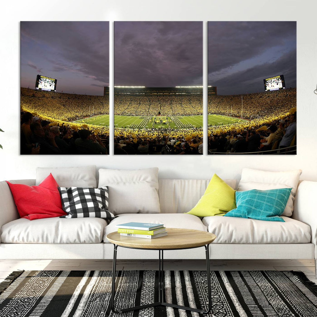 Michigan Wolverine Stadium Wall Art Canvas Print