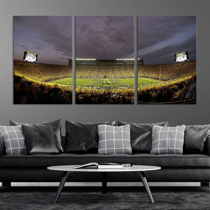 Michigan Wolverine Stadium Wall Art Canvas Print