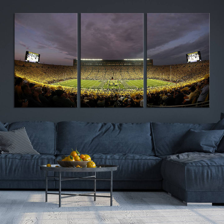 Michigan Wolverine Stadium Wall Art Canvas Print